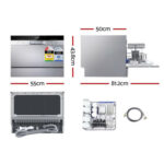 Devanti Benchtop Dishwasher 6 Place Bench Top Countertop Dishwasher Freestanding BDW-6-02A-SI