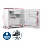 Devanti 48L Portable Mini Bar Fridge White BF-48L-WH