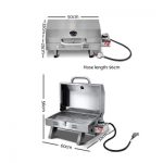 Grillz Portable Gas BBQ Grill Heater PGB-1B-HP-SS-A