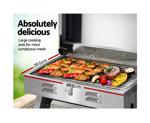 Grillz Portable Gas BBQ Grill Heater PGB-1B-HP-SS-A