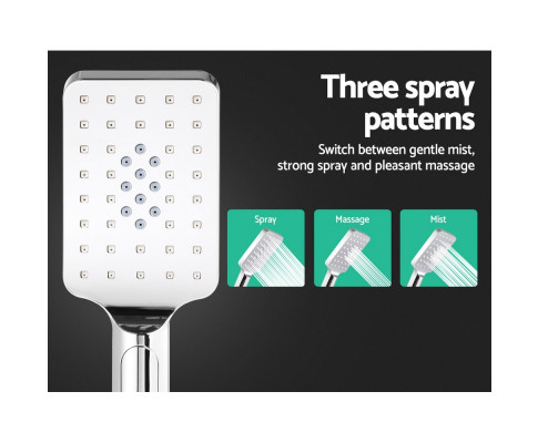 Cefito WELS 8'' Rain Shower Head Set Square Handheld High Pressure Wall Chrome SHOWER-A2-SQ-8-SI