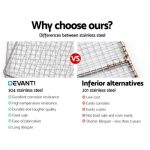 Devanti 6 Trays Commercial Food Dehydrator Stainless Steel Fruit Dryer FD-E-306-SS