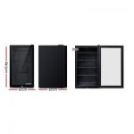 Devanti 98L Bar Fridge Glass Door Mini Freezer Fridges Countertop Beverage Commercial BF-D-98L-BK