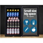 Devanti 98L Bar Fridge Glass Door Mini Freezer Fridges Countertop Beverage Commercial BF-D-98L-BK