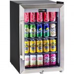 Schmick 70L Double Glazed Glass Door Bar Fridge HUS-SC70-SS
