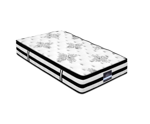 Giselle King Single Bedding Algarve Euro Top Pocket Spring Mattress 34cm Thick MATTRESS-0908-KS