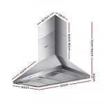 Devanti 1200mm Commercial BBQ Rangehood - Silver RH-BBQ-1200
