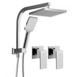 Cefito WELS 8'' Rain Shower Head Taps Square Handheld High Pressure with Taps SHOWER-A2-SQ-8-SI-TAP