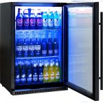 Schmick 118L Black Bar Fridge With Heated Glass and Triple Glazing SK118R-B