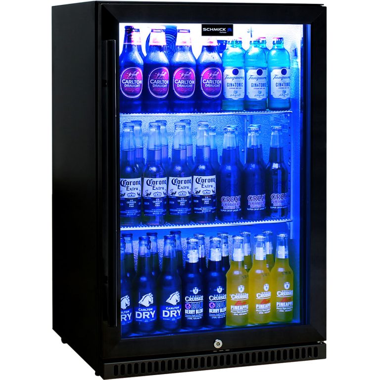 Schmick 118L Black Bar Fridge With Heated Glass and Triple Glazing SK118R-B