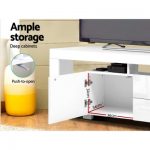Artiss 200cm TV Cabinet Entertainment Unit Stand RGB LED Gloss White FURNI-L-LED-GS-TV200-WH-AB