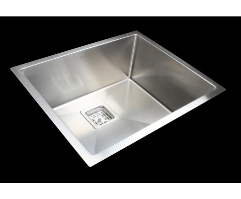 550x455mm Handmade 1.5mm Stainless Steel Undermount / Topmount Kitchen Sink with Square Waste V63-817893