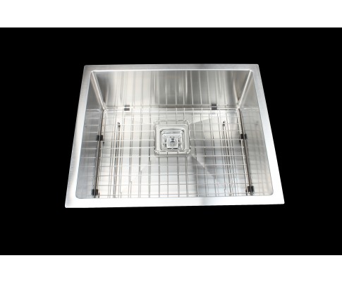 550x455mm Handmade 1.5mm Stainless Steel Undermount / Topmount Kitchen Sink with Square Waste V63-817893