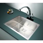 550x455mm Handmade 1.5mm Stainless Steel Undermount / Topmount Kitchen Sink with Square Waste V63-817893
