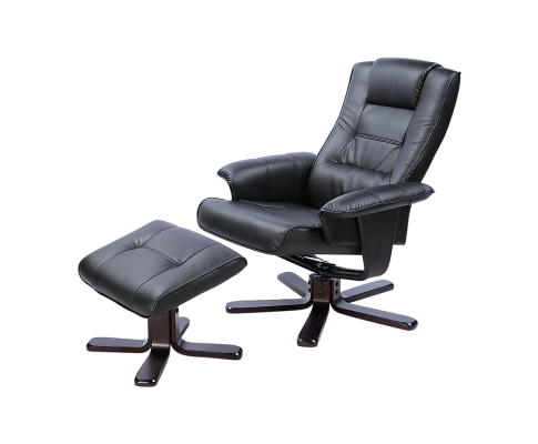 PU Leather Massage Chair Recliner Ottoman Lounge Remote V63-771935