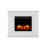 Devanti Electric Fireplace Fire Heater 2000W White EFL-B-2000-FRAME-WH