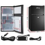 Glacio 90L Portable Fridge Bar Freezer Cooler Upright 12V/24V/240V Caravan 4WD Car Camping Black PFN-F-90-D-BK