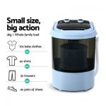 Devanti 3KG Mini Portable Washing Machine Shoes Wash Top Load Spin Camp Caravan PWM-S-30-BK
