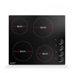 Devanti 60cm Ceramic Electric Cooktop 4 Zone Knobs Control CCT-B-4B-4Z-KNOB-BK