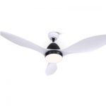 Devanti 48'' Ceiling Fan Light Remote Control DC Motor White 3 Blades 1300mm CF-B-48-310-WH