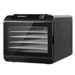 Devanti 6 Tray Food Dehydrators Commercial Beef Jerky Maker Fruit Dryer Black FD-E-363-ST-BK