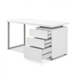 Artiss Metal Desk with 3 Drawers - White DESK-140M-WH-AB