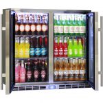 Schmick 210L Alfresco Glass Twin Door Bar Refrigerator With Outdoor IP34 Rating with LOW E Glass GSP2H-SS