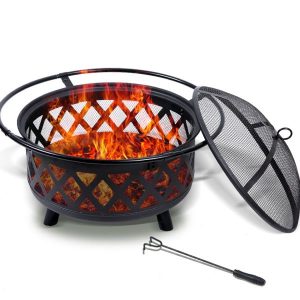 Outdoor Fire Pit BBQ Portable Camping Fireplace Heater Patio Garden Grill PH1005