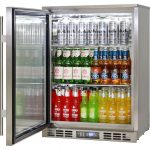 Rhino 129L Stainless Steel 1 Heated Glass Door Bar Fridge With Left Hinged SG1L-HD