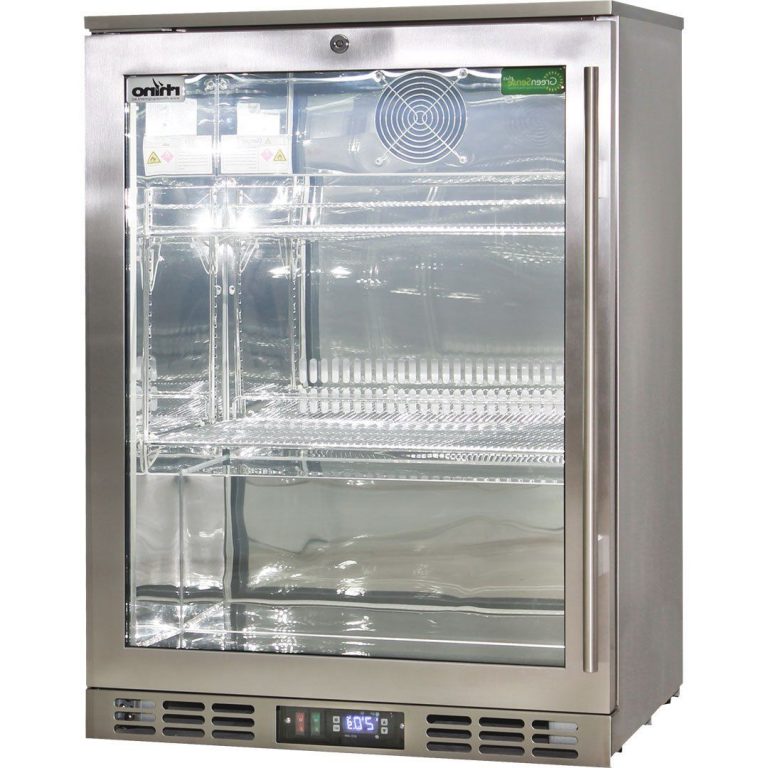 Rhino 129L Stainless Steel 1 Heated Glass Door Bar Fridge With Left Hinged SG1L-HD