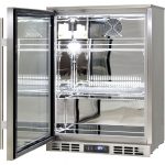 Rhino 129L Stainless Steel 1 Heated Glass Door Bar Fridge With Left Hinged SG1L-HD
