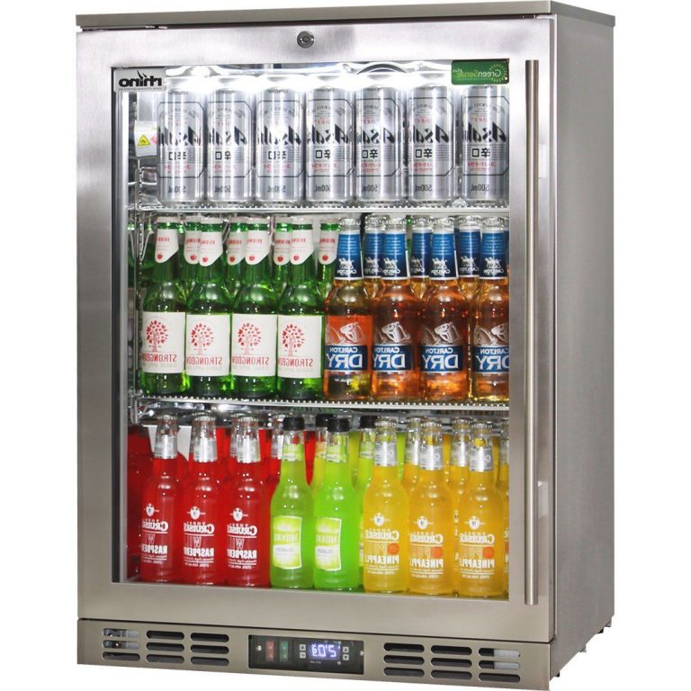 Rhino 129L Stainless Steel 1 Heated Glass Door Bar Fridge With Left Hinged SG1L-HD