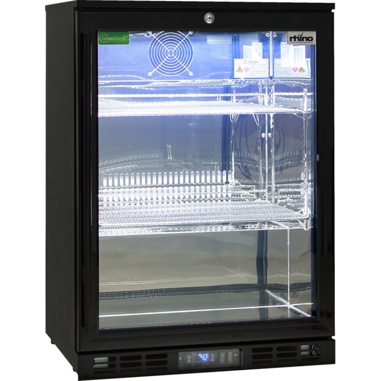 Rhino SG1R-B 129L Black Commercial Glass Door Bar Fridge Energy Efficient