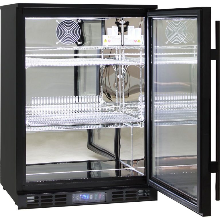 Rhino SG1R-B 129L Black Commercial Glass Door Bar Fridge Energy Efficient