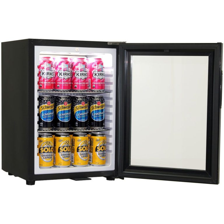 Schmick SK40-B Glass Door Mini Bar Accommodation Fridge Quiet Running With Shallow Depth