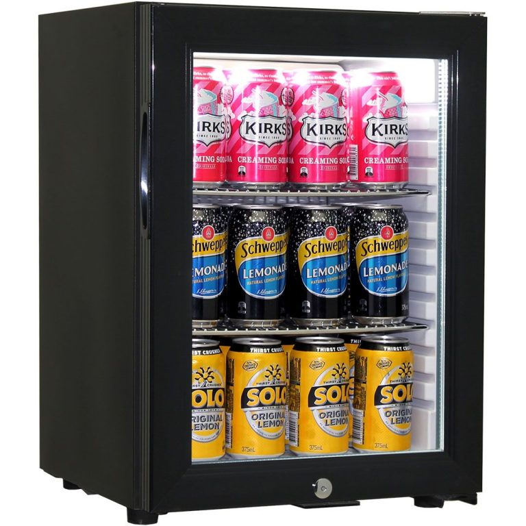 Schmick SK40-B Glass Door Mini Bar Accommodation Fridge Quiet Running With Shallow Depth