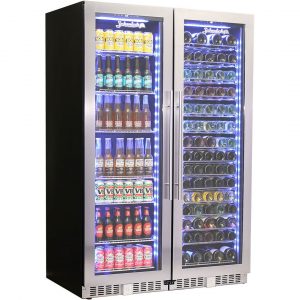 Schmick Matching Upright Glass Door Beer and Wine Refrigerator Combination Model BD425B-Combo