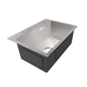 550 X400mm Stainless Steel Kitchen Sink Under/Topmount Sinks Laundry Single Bowl KT0121