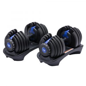 48kg Powertrain Adjustable Dumbbell Home Gym Set Blue dmb-bf1-024-bu-2