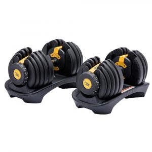 48kg Powertrain Adjustable Dumbbell Home Gym Set Gold dmb-bf1-024-gd-2