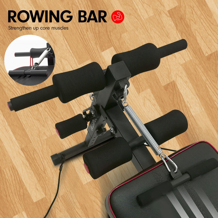 PowerTrain Inclined Sit up bench with Resistance bands wbd-103