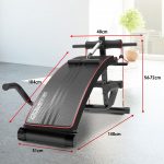 PowerTrain Inclined Sit up bench with Resistance bands wbd-103