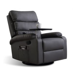 Levede Massage Chair Recliner Chairs Heated Lounge Sofa Armchair 360 Swivel Grey OF1025-L-GY