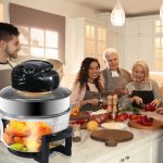 17L Turbo Convection Oven Halogen Cooker Low Fat Electric Air Fryer Black FR1006-BK