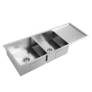 Cefito 111cm x 45cm Double Bowl Stainless Steel Kitchen Sink Silver SINK-11145-R010