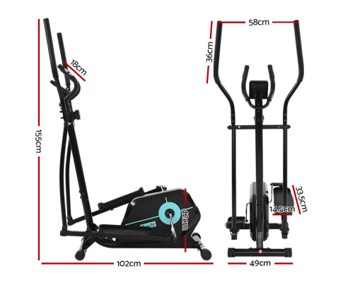 Everfit Exercise Bike Elliptical Cross Trainer Bicycle Home Gym Fitness Machine EB-F-MB-02-BK