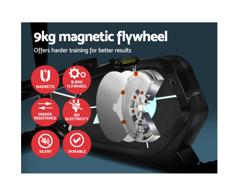 Everfit Exercise Bike Elliptical Cross Trainer Bicycle Home Gym Fitness Machine EB-F-MB-02-BK