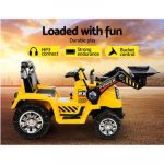 Rigo Kids Ride On Bulldozer Digger Electric Car Yellow RCAR-BULLDOZER-YL