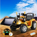 Rigo Kids Ride On Bulldozer Digger Electric Car Yellow RCAR-BULLDOZER-YL
