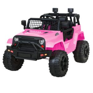 Rigo Kids Electric Ride on Car Jeep Toy Cars Remote 12V Pink RCAR-JEP-4WS-PK